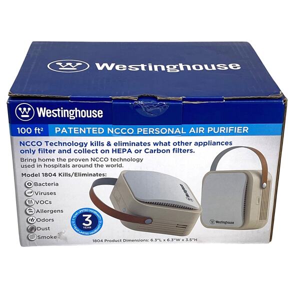 Westinghouse Personal Air Purifier NCCO Portable HEPA Carbon 100 Sq Ft Used - Picture 1 of 11